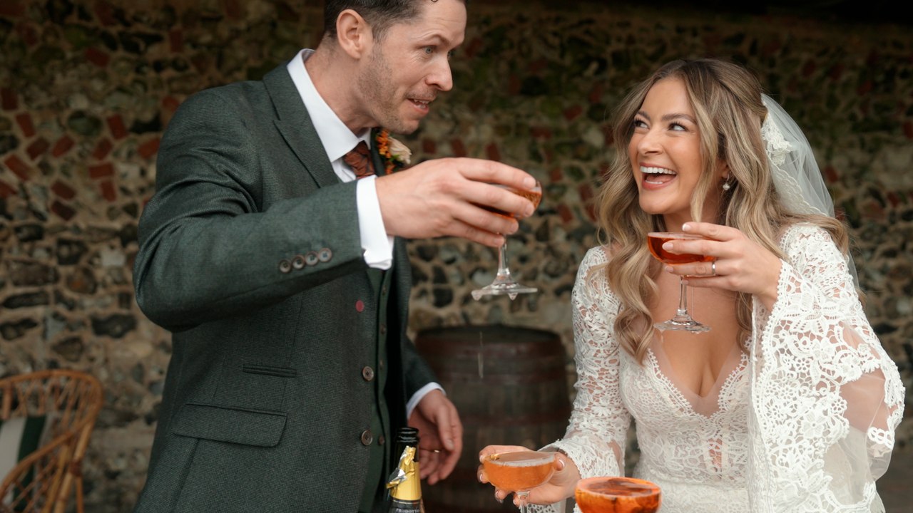 Georgeena and Daniel wedding film at Curds Hall Barn Norfolk - natural wedding videography by Steer Media