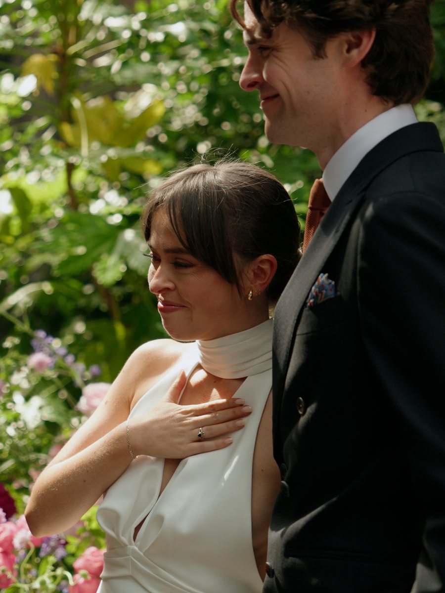 Emotional ceremony moment captured naturally in a wedding film by Steer Media
